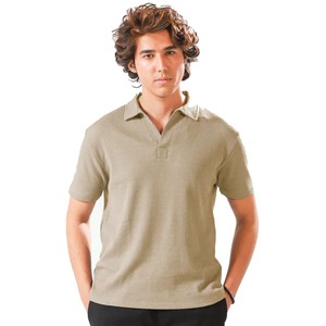 Cuello en V de Primera Calidad 100% Algodón con Tejido Waffle Antiarrugas Estampado para Camisa con Logotipo Personalizado - Product Image 1