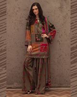 Robe Anarkali 3 pièces en soie Shamoze brodée avec imprimé numérique, chemise, pantalon et dupatta – Collection 2026 |   Collection Ssumaira