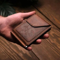 Dompet Minimalis Tipis Penjepit Uang Kulit Asli Satu Warna Untuk Pria Harga Grosir Penjepit Uang Kulit Satu Warna