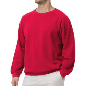 Sudadera de Forro Polar Fino Bordada de Manga Larga de Algodón Puro para Hombre, Estampado Sólido, Personalizada al por Mayor para Otoño e Invierno - Product Image 1