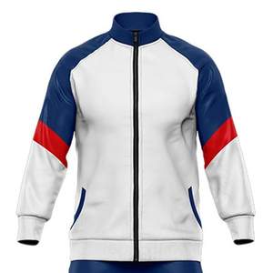Survêtements de sport pour hommes à manches longues avec logo personnalisé, jogging d'entraînement, fitness, course à pied, uni, fermeture éclair intégrale, prix bas - Product Image 4