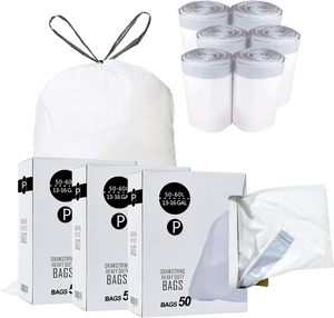 ถุงขยะแบบมีเชือกรูดสำหรับใช้กับ Simplehuman แบบขายส่ง – ถุงซับในแบบหนาพิเศษ - Product Image 1