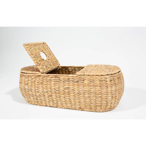 Panier tissé décoratif en jacinthe d'eau - Product Image 5