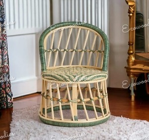 Chaise d'enfant en rotin de conception simple meubles de salon et décoration de jardin chaise de bébé d'enfant en bambou chaise ronde meubles d'enfant - Product Image 4