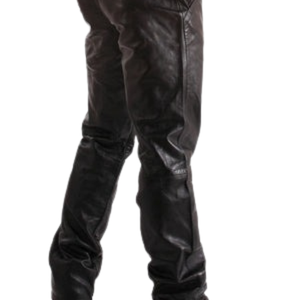 กระโปรงหนังเทียมสีดำสำหรับผู้ชาย สไตล์เฟติช พร้อมดีเทลหมุด - Product Image 5