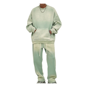 Chándales de pantalones acampanados con lavado ácido para hombre, ropa de calle personalizada de fabricante de Pakistán, chándales Unisex Vintage de piedra 500GSM - Product Image 2