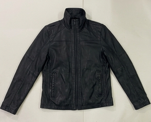 <b>Men</b> American Letterman Baseball School Team Varsity <b>Jacket</b> Black Real Leather Sleeves Black/<b>White</b> Lines - Product Image 3