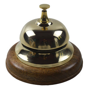 Diseño de acabado pulido brillante, campana de escritorio, diseño decorativo de Metal de latón, lo mejor para diseño de decoración de escritorio de oficina, campana redondeada - Product Image 6