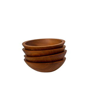 Bol de service en bois naturel de haute qualité de qualité supérieure Design élégant pour des présentations de dîner élégantes Assiettes à vaisselle artisanales - Product Image 4