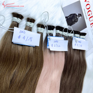 ¡COLOR CALIENTE! Venta al por mayor 100% cabello humano vietnamita calidad superior grado a granel cabello Remy cutícula alineada extensión de cabello humano - Product Image 3