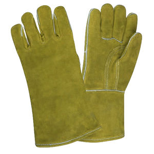 Gants de sécurité en cuir de vachette durable résistant aux étincelles de chaleur excellents pour les travaux de construction anti-incendie Texture lisse - Product Image 4