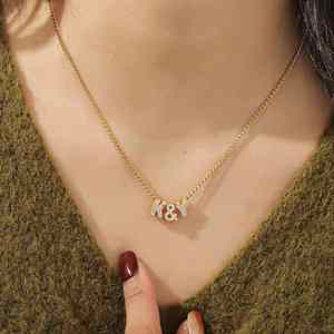 VS1 Lab Grown Diamond Customized <b>Name</b> Pendant Silver Plated Vintage Personalized <b>Name</b> Fashionable Wedding Pendants Necklace - Product Image 3