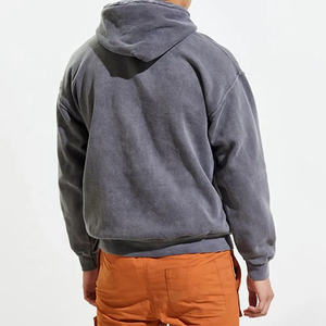 2025 ODM sweat à capuche pour hommes haute qualité lavage à l'acide 100% coton extensible et épais tissu à la mode hiver approvisionnement - Product Image 2