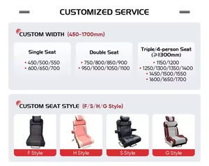 Venta al por mayor personalizable modificado Auto cuero sofá cama cómodo asiento de pasajero para autobús Camper Van Caravan RV - Product Image 5