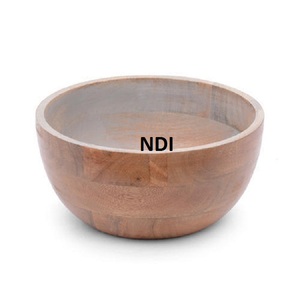 Handcrafted Wooden Serving Bowls Top Quality Wooden <b>Walnut</b> Finishing <b>Round</b> Shape Serving Bowl - Product Image 1
