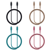 Cable de Carga y Datos USB-C a USB-C de 0.3m/1m, Carga Rápida PD 60W, Revestimiento de PVC, Hecho en Taiwán, TD-001