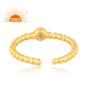 Juego de gemas de amatista Natural en forma redonda, oro de 18k, Plata de Ley 925, anillo de banda Eternity hecho a mano, joyería - Product Image 4