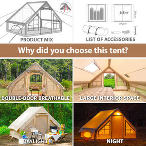 Tente de camping gonflable imperméable de haute qualité, résistante au vent et chaude, avec fonction anti-moustiques - Product Image 6