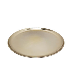 Lot de 3 assiettes rondes en fer couleur or, assiettes et plats au design moderne pour la décoration de la maison et des ustensiles de cuisine - Product Image 4