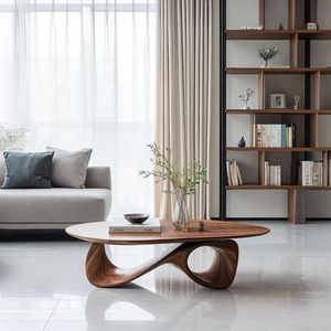 Table basse en bois contemporaine pour salon urbain, améliorant l'intérieur avec une finition naturelle - Product Image 3