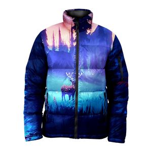 Chaquetas de Hombre con Diseño Único Sublimadas en Toda la Superficie, 100% Poliéster, Cuello Alto, Ajuste Holgado, Cierre de Cremallera - Product Image 1