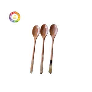 Juego de tenedor de cuchara de madera respetuoso con el medio ambiente Vajilla sostenible de 99 Gold Data - Product Image 5