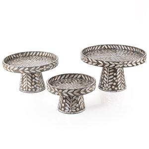 Support à gâteau de luxe en nacre incrustée, élégant présentoir à dessert fait à la main pour mariage et décoration intérieure - Product Image 3