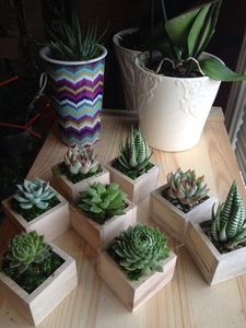 Handicrafts Creative Wooden Flowerpot Wishing <b>Well</b> Planter for Home & <b>Garden</b> for Nursery & Planting Bark Effect - Product Image 2