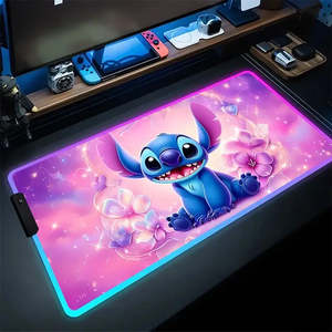 Tapis de souris LED RGB imperméable à l'eau avec motif floral, chauffant et à chargement sans fil, logo personnalisé, modèles XL XXL, tapis de souris de jeu imprimé - Product Image 2