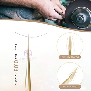 Stainless Steel Eyelash Tweezers OEM Premium Beauty <b>Tool</b> Precision Tip Reusable Custom Sizes Professional New Design High Qualit - Product Image 5