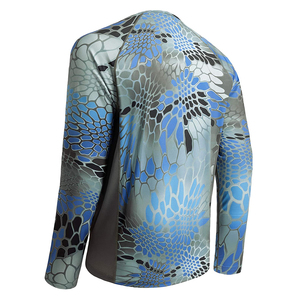 T-shirt de pêche pour homme en polyester, logo personnalisé, UPF 50, respirant, léger - Product Image 2