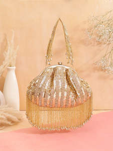 Bolso de Mano con Borlas Hecho a Mano para Mujer, Estilo Bohemio, Informal, para Fiestas - Product Image 3