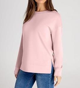 2026 New Fashion Winter Plain <b>Pink</b> Color 100% Cotton Fleece Eco-Friendly Breathable Premium Quality Streetwear Sets Unisex - Product Image 3