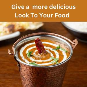 Cubeta de Servicio India de Acero y Cobre en Oferta, Cubeta Martillada de Acero Inoxidable y Cobre, Vajilla para Servir Platos Indios - Product Image 6