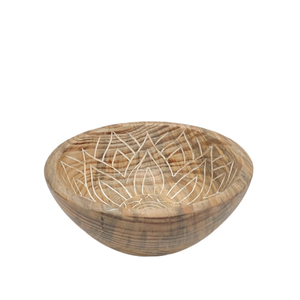 Vente chaude Cuisine Et Table Top Bol Rond En Bois Brun Antique Fini Pour La Décoration Saladier - Product Image 5