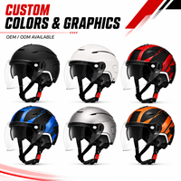Casque de sécurité respirant pour vélo électrique, casque de moto demi-face en ABS, casque ouvert pour scooter pour adultes hommes femmes