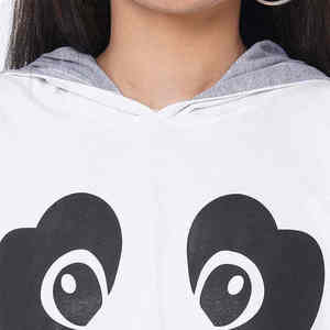 Sweat à capuche décontracté pour femmes poids léger Anti-rides respirant courte longueur hiver saison col à capuche conception - Product Image 6