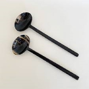 ช้อนส้อมเสิร์ฟสลัดควายฮอร์นเครื่องครัวอุปกรณ์บนโต๊ะอาหารอุปกรณ์รับประทานสลัด - Product Image 1