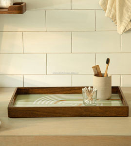 ถาดไม้ไผ่และไม้ถาดชาและของหวานจานอาหารไม้ราคาไม่แพงจากงานฝีมือสุดหรู - Product Image 4