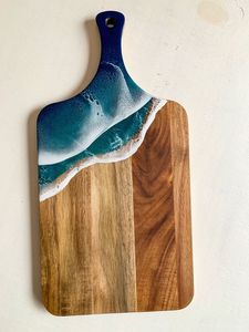 Gran oferta Ocean Waves Look Butcher Block charcutería tabla de cortar para regalos queso Pizza plato servir desayuno aperitivos tabla - Product Image 2