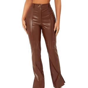 กางเกงแฟชั่นผู้หญิงเอวกลางกางเกงหนังแท้กางเกงดินสอน้ำหนักเบาแฟชั่นกางเกงหนัง - Product Image 3