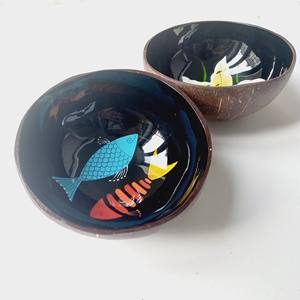 Vitrapro-tazón de cáscara de Coco pulido con logotipo personalizado, 100% Natural, bajo, para batidos, ensaladas, velas, Coco - Product Image 2