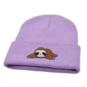 Gorro de invierno de Jacquard personalizable, gorro de punto cálido con patrón de camuflaje de dibujos animados, suave y cómodo, gorro de viaje de negocios con logotipo - Product Image 5