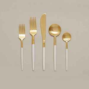 ชุดมีดสแตนเลสสตีลสำเร็จรูปสีโรสโกลด์ชุดเครื่องใช้บนโต๊ะอาหารสุดหรูสำหรับร้านอาหารโรงแรมใช้ในบ้าน - Product Image 6