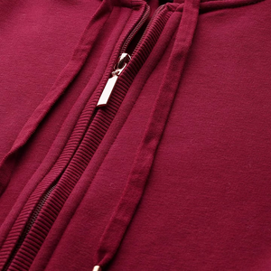 Sweat-shirt à capuche zippé intégral pour femme, hiver, logo personnalisé OEM, marque privée, vente en gros, molleton lourd, streetwear - Product Image 3