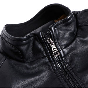 Veste en cuir Cafe Racer pour homme, coupe ample, col rabattu, logo sur le devant, imperméable, coupe-vent, haute qualité, service OEM - Product Image 3