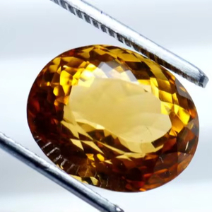 Pierre précieuse ovale en citrine de 12x10 mm - Pierres de citrine facettées - Belle pierre de grande taille de qualité supérieure pour la fabrication de bijoux - Product Image 1