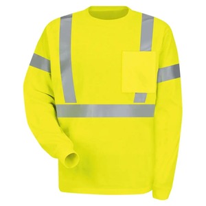 Overol de Seguridad de Alta Visibilidad de Poliéster, Suministro de Fábrica con Servicio OEM, Ropa de Trabajo de Manga Larga, Antiencogimiento, Antiarrugas, Antibacteriano - Product Image 3