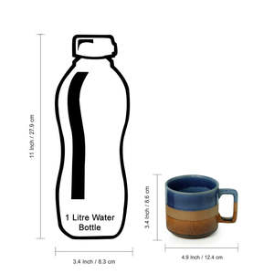 Caramel BLUES เคลือบมือสตูดิโอเครื่องปั้นดินเผา200มล. ถ้วยชาและกาแฟเซรามิกใส่ไมโครเวฟได้อย่างปลอดภัยฉนวนกันความร้อนมีคุณสมบัติในสต๊อก - Product Image 6