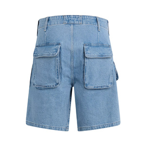 Short en jean délavé à l'acide pour hommes, logo personnalisé, étiquette privée, broderie, impression, service OEM, options de vente en gros en vrac - Product Image 3